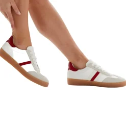 Alfie & Evie Aloha Sneaker - Cream/Red - AE20 Discount