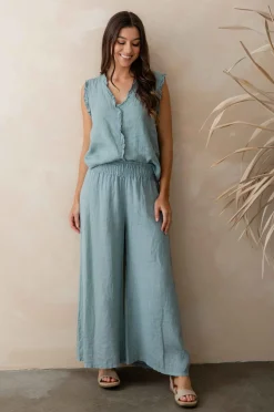 The Italian Cartel Amara Pant - Blue - IC22 Discount
