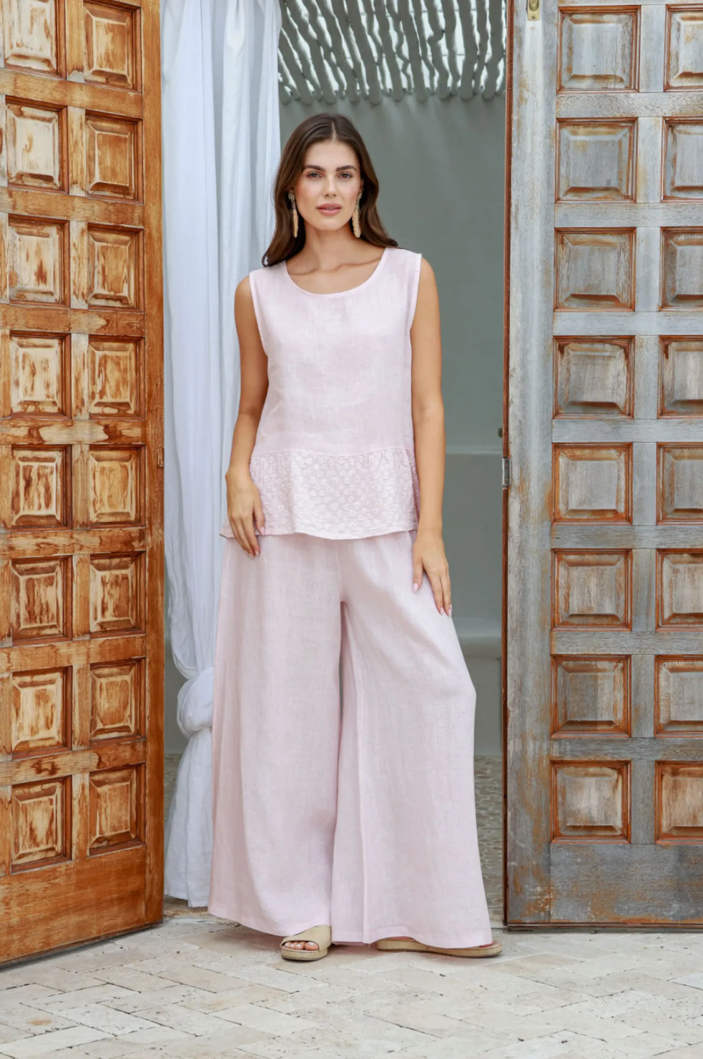 The Italian Cartel Amara Pant - Blush - IC22 Clearance