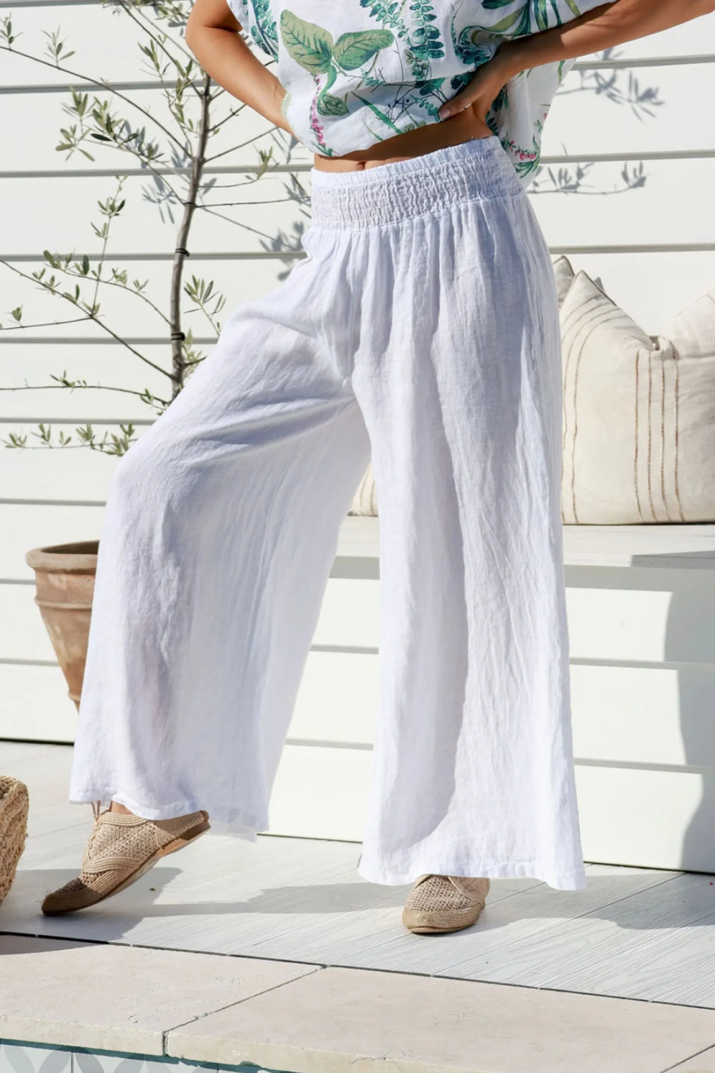 The Italian Cartel Amara Pant - White - IC22 Outlet