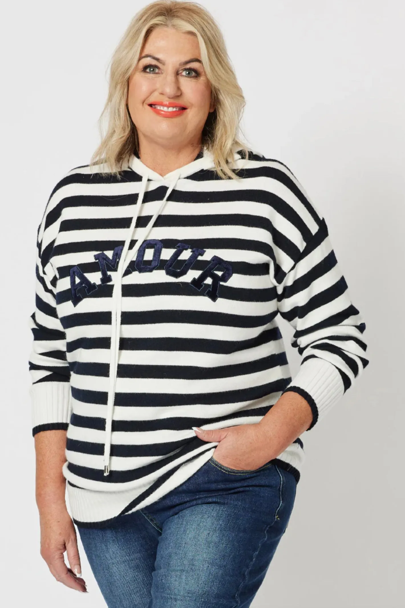 Threadz Amour Stripe Jumper - TZ53 Outlet
