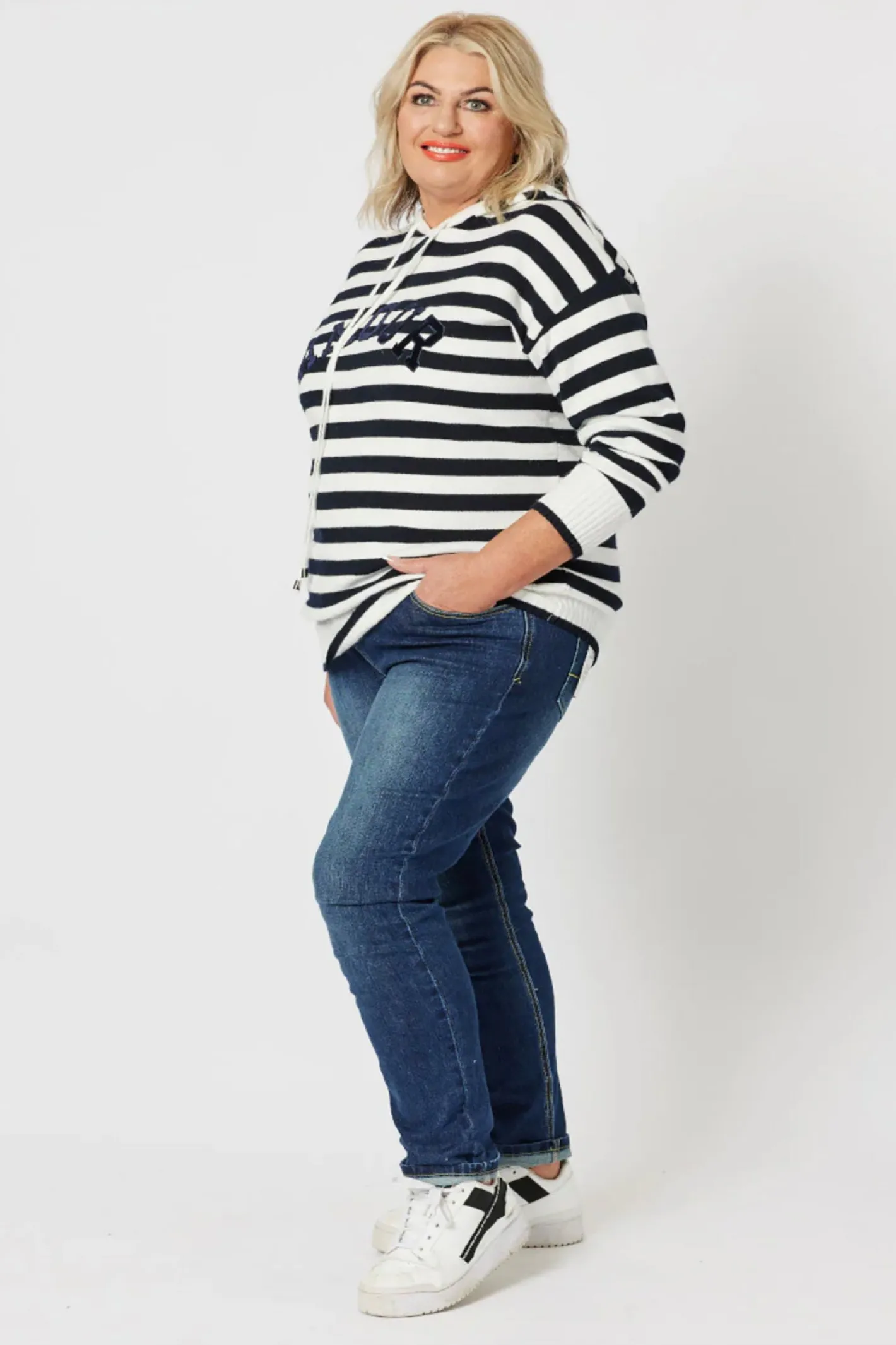 Threadz Amour Stripe Jumper - TZ53 Outlet