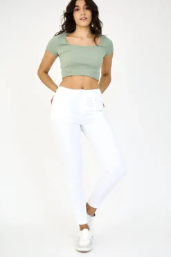 Ana & Lucy Anna High Rise Jeans - White - AL1 Hot