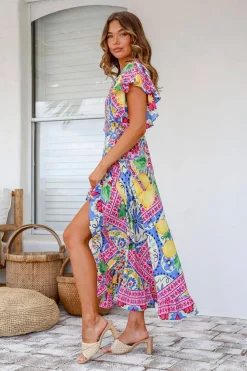 Lily T Ava Wrap Dress - Lemon - LT3 Online
