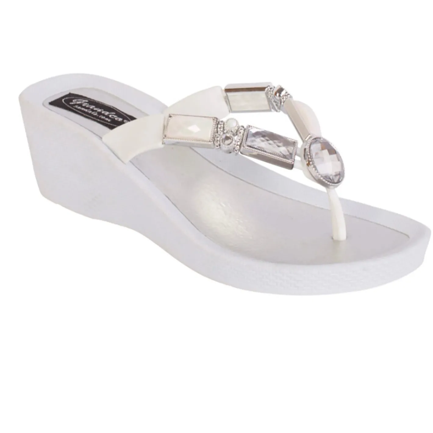 Grandco Bamboo Wedge - White - GC5 Outlet