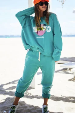 Hammill + Co Beach Track Pant - Faded Jade - HC21 Outlet
