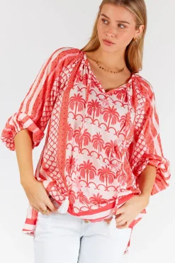 Lula Life Blakely Top - Melon - LL46 Outlet