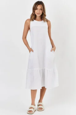 Naturals By O & J Brooklyn Dress - White - OJ15 Best