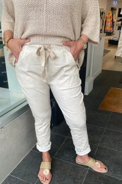 Italian Luxe Carla Essential Jogger - Sabbia - IL1 Sale