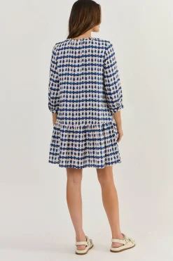 Naturals By O & J Carol Linen Dress - Delta Blot - OJ48 Outlet