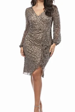 Zaliea Celeste Sequin Dress - Pewter - Z21