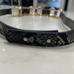 Frank Lyman Charcoal Reptilian Belt Clearance