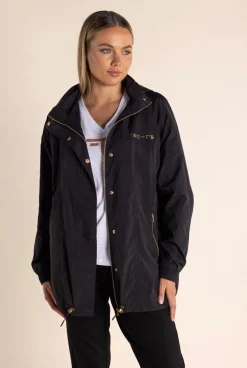Two-T's Chloe Spray Jacket - Black/Gold Logo - TT49 Online