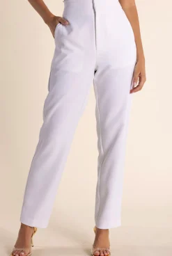Two-T's Clare 7/8 Suit Pant - White - TT51 New