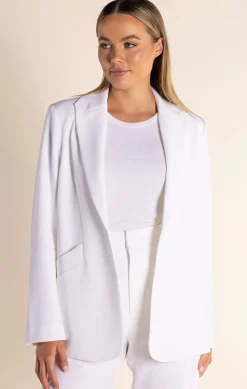Two-T's Clare Suit Blazer - White - TT43 New