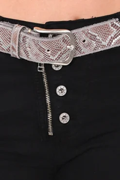 Italian Star Classic Button Jeans - Black - IS10 Discount