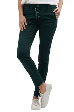Italian Star Classic Button Jeans - Forest - IS10 Outlet