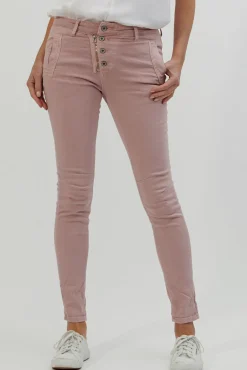 Italian Star Classic Button Jeans - Musk - IS10 Outlet