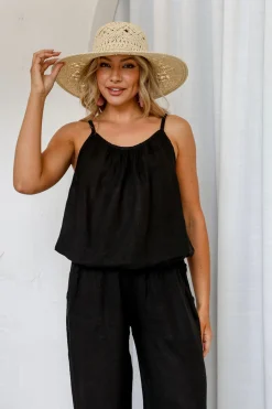 Free Angel Comodo Singlet Top - Black - FA26 Outlet