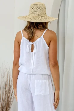 Free Angel Comodo Singlet Top - White - FA26 Online