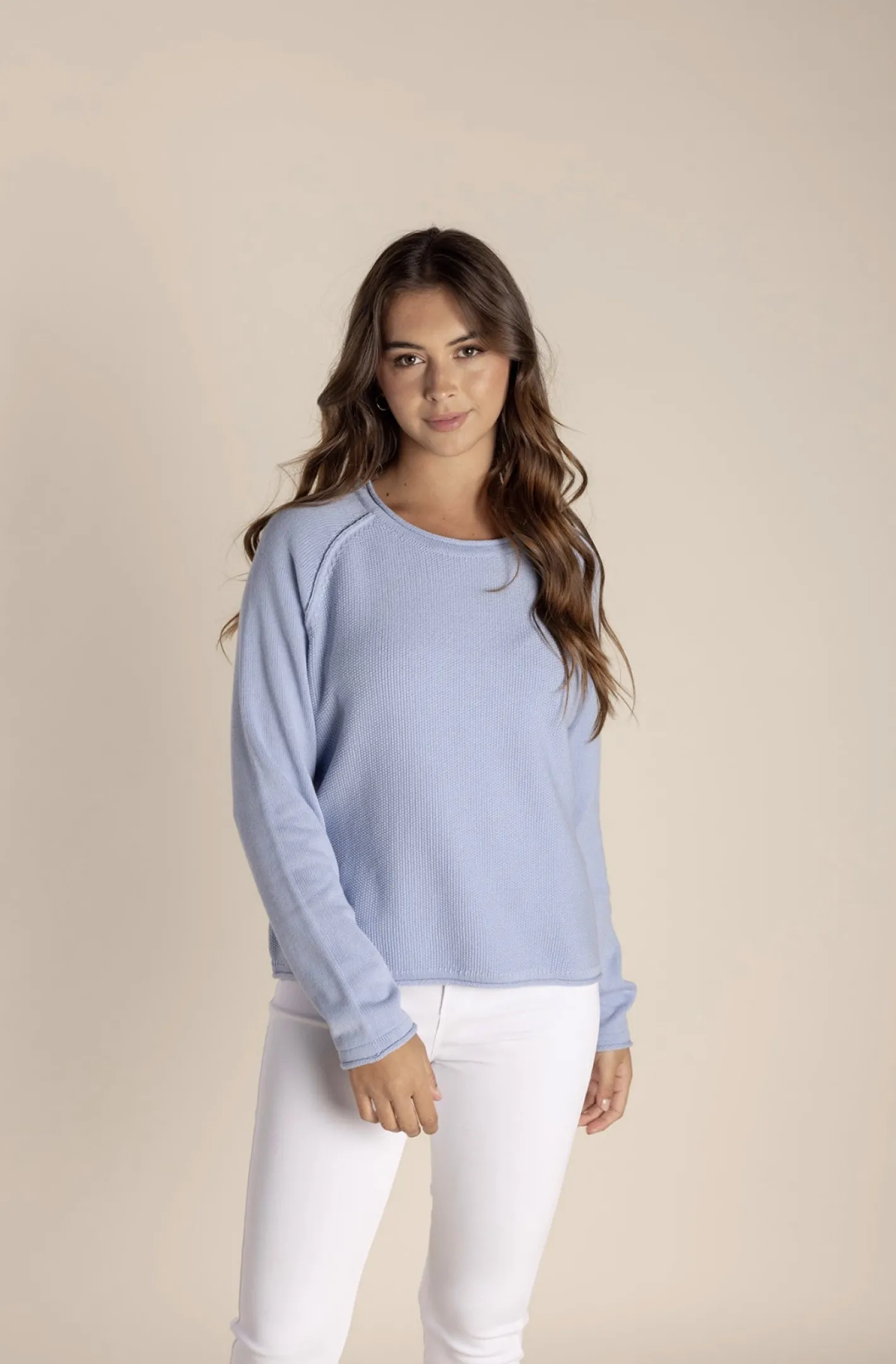 Two-T's Cropped Crew Neck - Ice Blue - TT2 Best