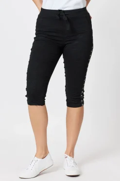 Threadz Crushed Jean Short - Black - TZ50