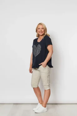 Threadz Crushed Jean Short | TZ50 Sale