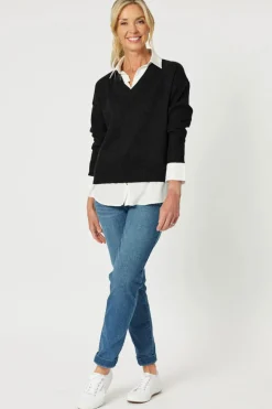 Gordon smith Dee 2 In 1 Jumper - Black - GS14 Clearance