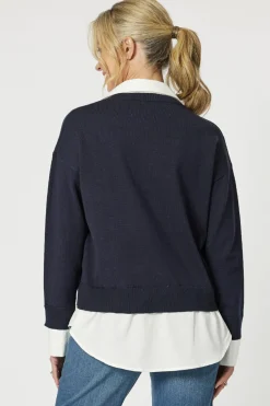 Gordon smith Dee 2 In 1 Jumper - Navy - GS14 Outlet