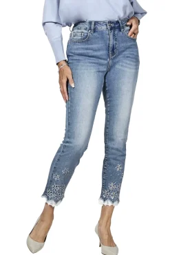 Frank Lyman Diamond Flower Jeans | FL25 Clearance