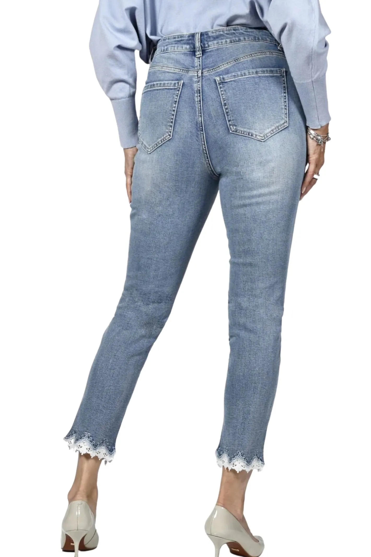Frank Lyman Diamond Flower Jeans | FL25 Clearance