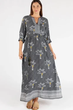 Lula Soul Dominica Kaftan - Ebony - LS9 Clearance