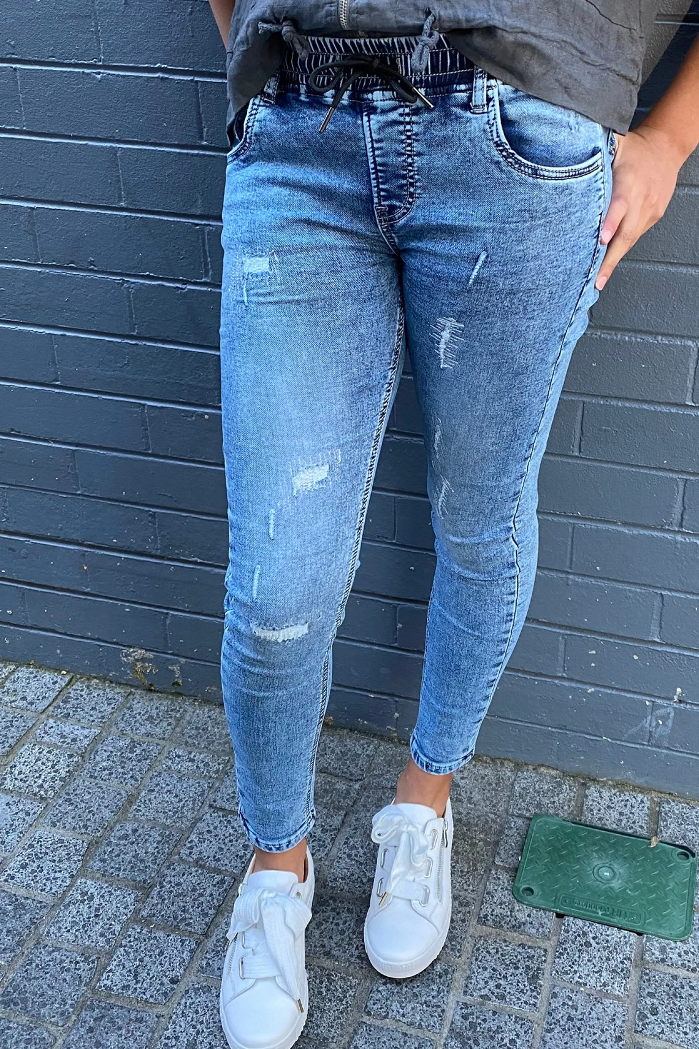 New London Jeans Dundee Hybrid Jogger Jeans - Wash - NLJ7 New