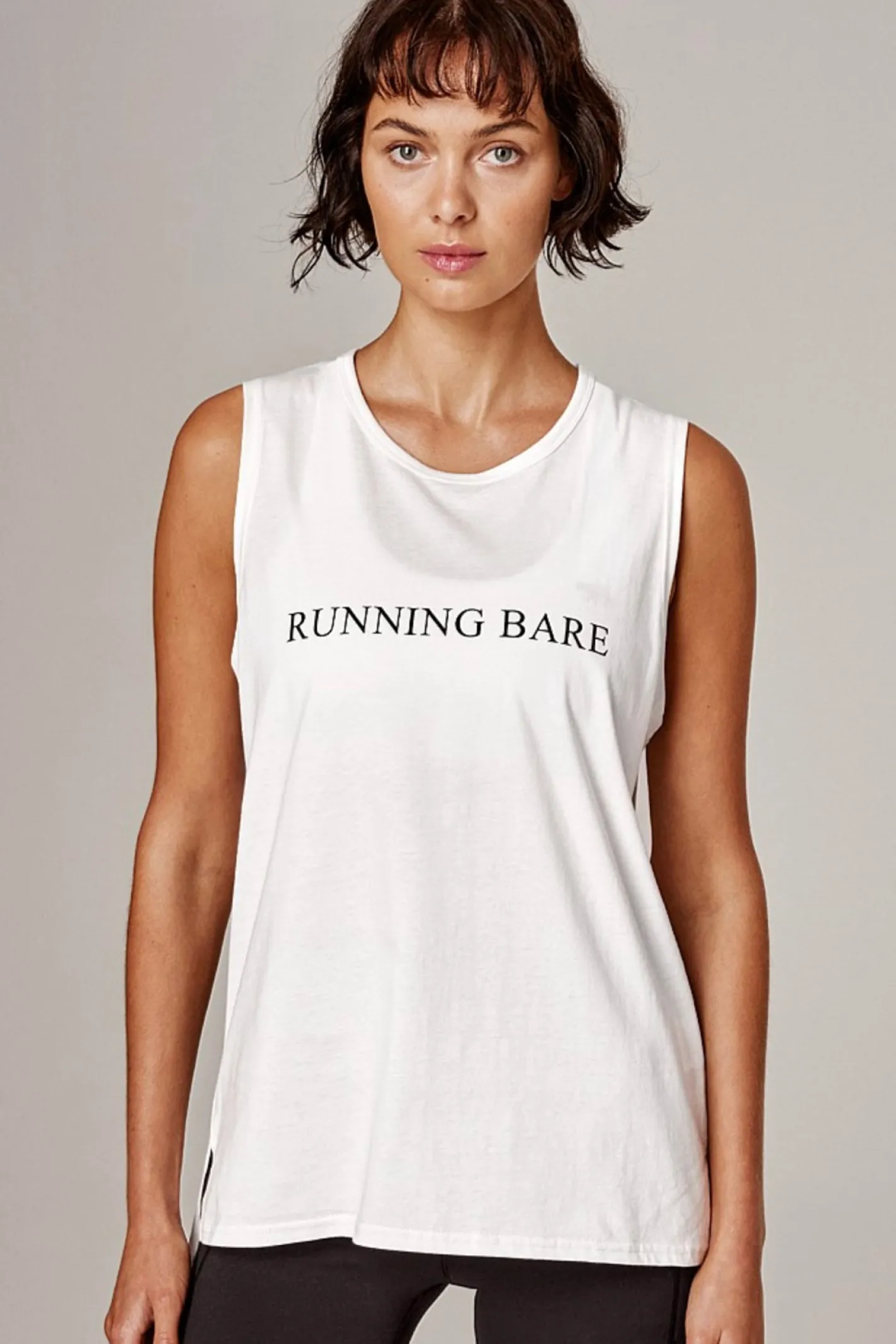 Running Bare Easy Rider Muscle Tank - White - RB8 Hot