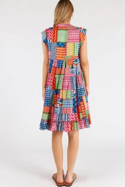 Lula Life Elena Tiered Dress - Multi - LL44 Clearance