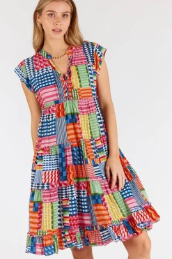 Lula Life Elena Tiered Dress - Multi - LL44 Clearance
