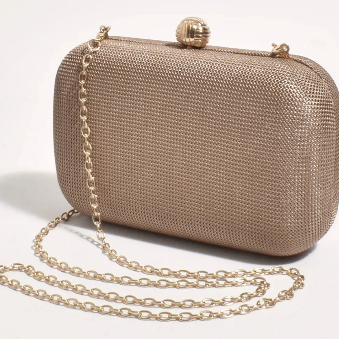 Adorne Ella Woven Structured Clutch - Choc - AD5 Outlet