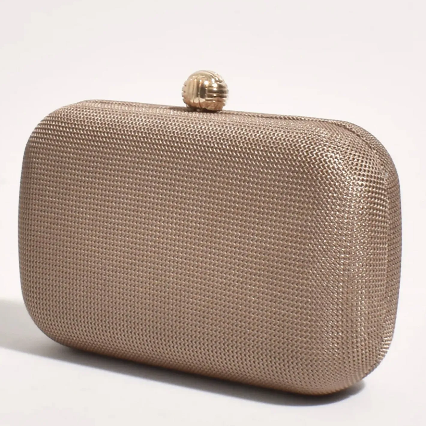 Adorne Ella Woven Structured Clutch - Choc - AD5 Outlet