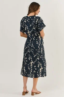 Naturals By O & J Ellison Linen Dress - Universe -OJ29 Outlet