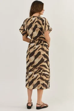 Naturals By O & J Ellison Linen Dress - Wildcat -OJ29 Best