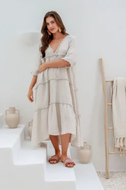 The Italian Cartel Emily Dress - Sand - IC40