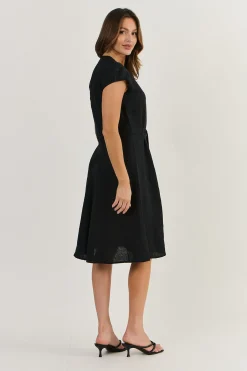 Naturals By O & J Erica Sleeveless Dress - Black - OJ12 New