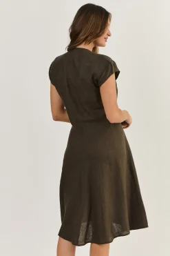 Naturals By O & J Erica Sleeveless Dress - Espresso - OJ12 Hot