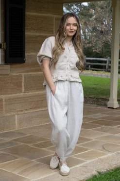 The Italian Cartel Fern Pants - Sand - IC45