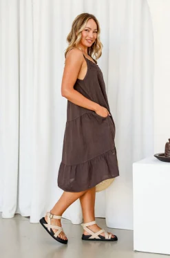 Free Angel Flirty Dress - Chocolate - FA28 Outlet