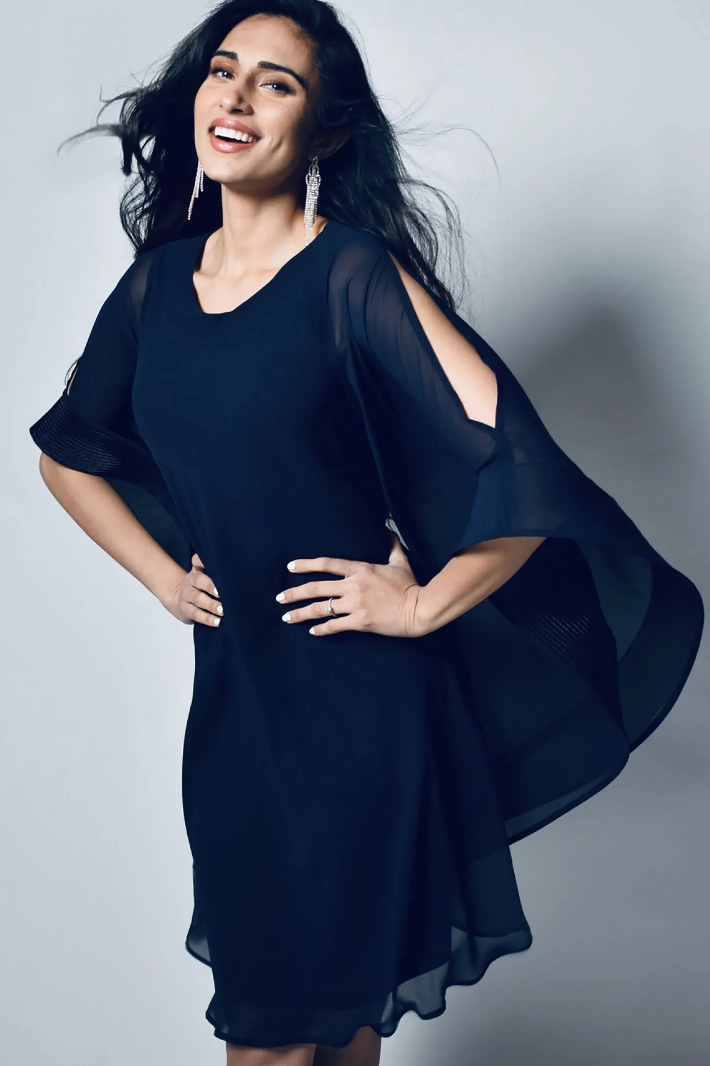 Frank Lyman Freda Woven dress - Navy - FL33 Sale