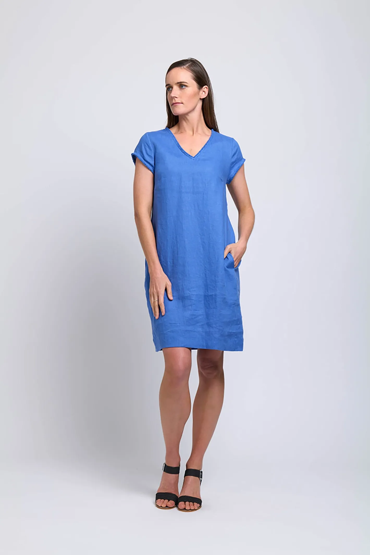 Foil Fringe Festival Dress - Bold Blue - F7 Hot