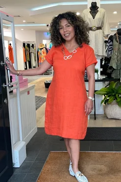 Foil Fringe Festival Dress - Nectarine - F7 Best