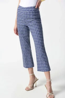 Joseph Ribkoff Geo Flare Pant - Blue/White - JR30 Best