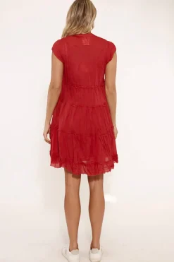 Lula Life Gwen Dress - Melon - LL16 Hot